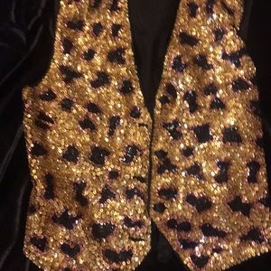 Sequin adjustable back vest